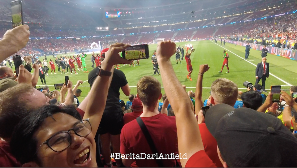 Watching Liverpool win in Madrid 2019 Champions League Final